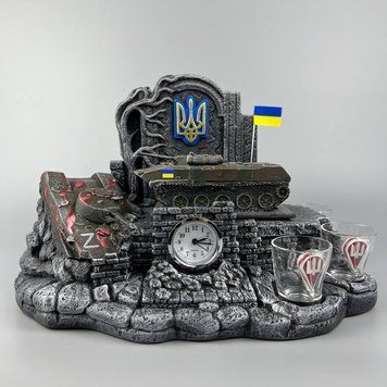 Сувенірна декоративна підставка "БМД-1" Подарунок для військового міні-бар ручної роботи із гіпсу 11386-3 фото
